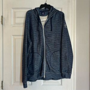 Johnnie-O Men's Blue Full Zip Hoodie Jacket 2XL Casual Pea Coat